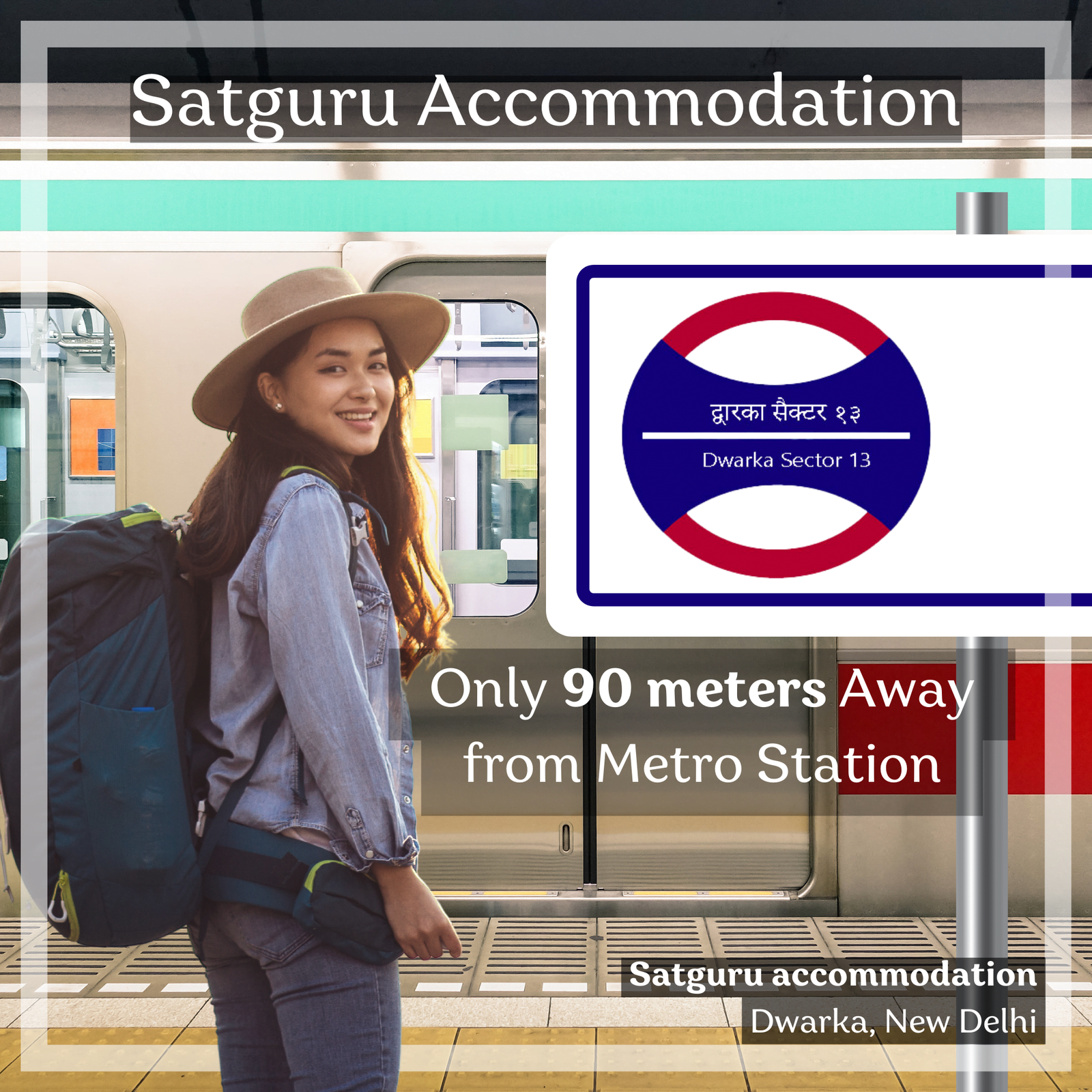 Satguru Accommodation | Best Girls PG for girl & women In Dwarka Delhi | Single Double Triple sharing Near Airport