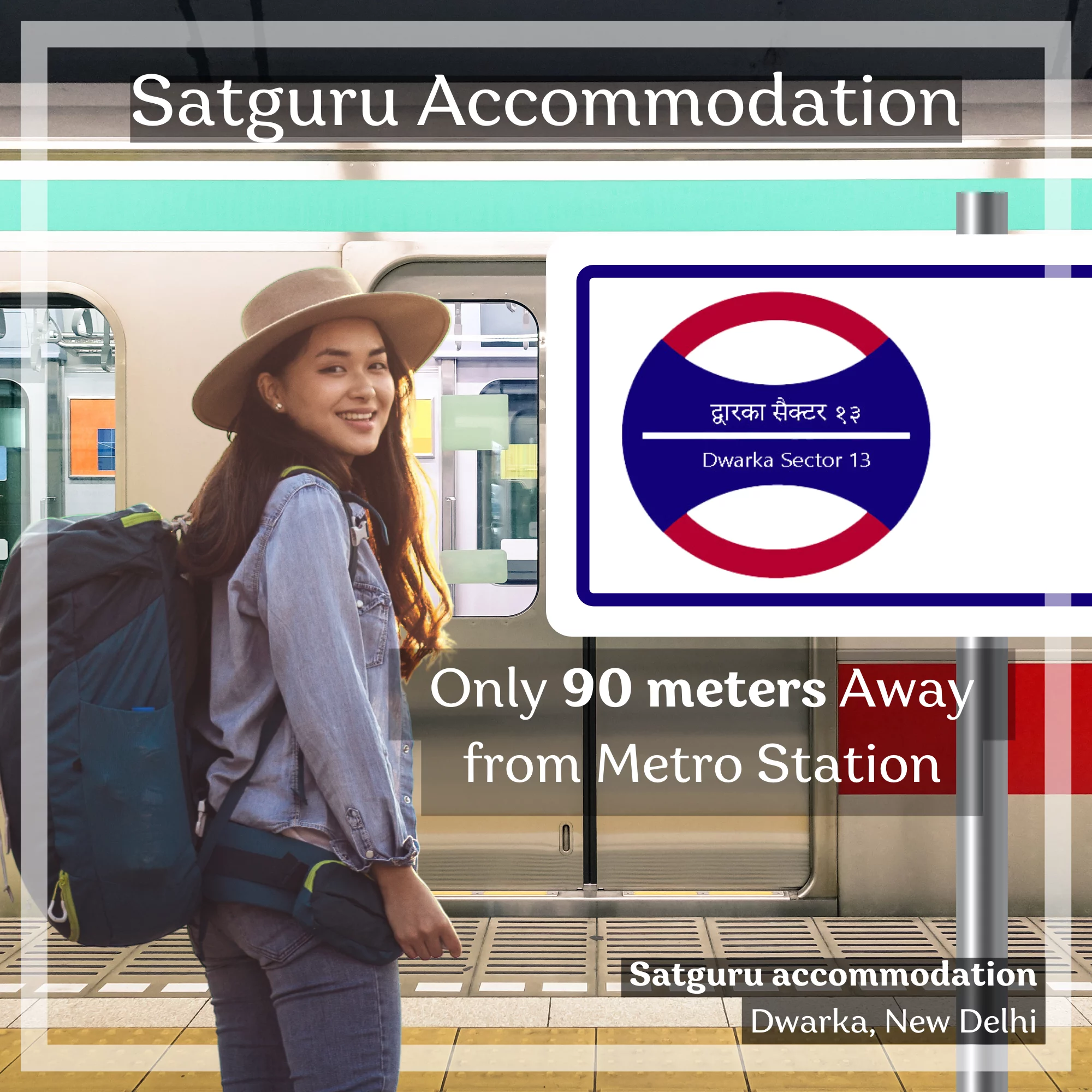 Satguru Accommodation | Best Girls PG for girl & women In Dwarka Delhi | Single Double Triple sharing Near Airport