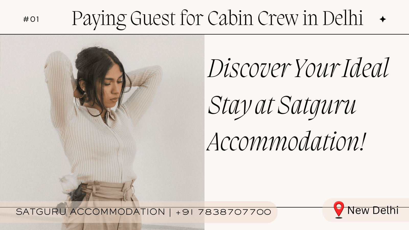 paying guest for cabin crew in delhi